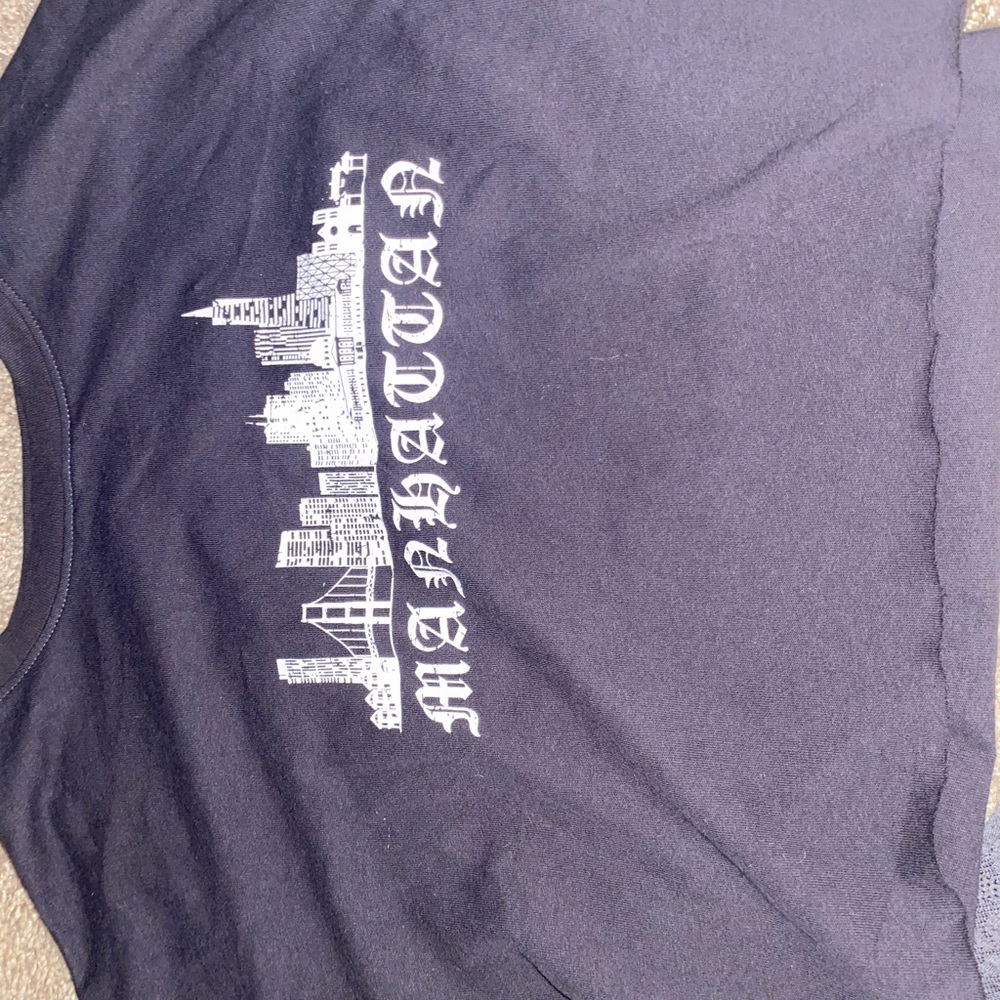 Forever 21 black manhattan crop top